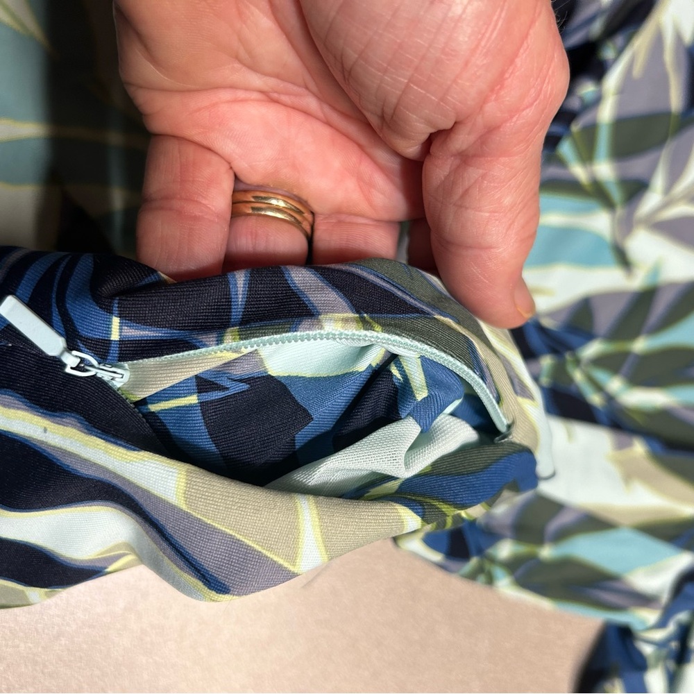 Hang Ten‎ UV Protection UPF 50+ blue green palm fronds long sleeve shirt Small - Picture 6 of 6